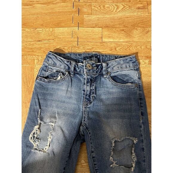 Women’s Size 0 Rue21 Mid Rise Ankle Jegging Ripped Jeans - Picture 6 of 12